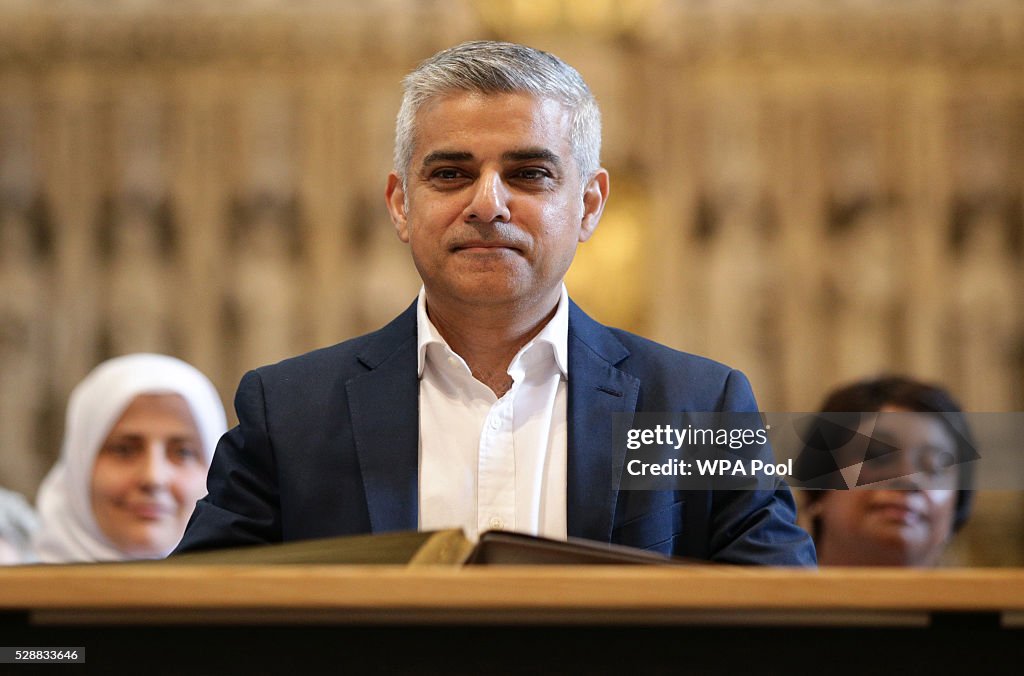 Sadiq Khan Begins His Term As Mayor Of London