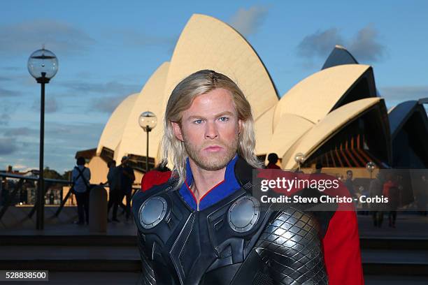 Ahead of the launch of the latest The Avengers movie, from global phenomenon Marvel, the wax figure of demi god Thor modelled by Australian Chris...