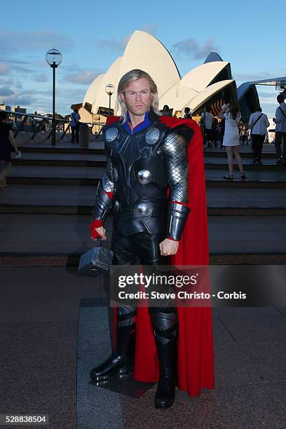 Ahead of the launch of the latest The Avengers movie, from global phenomenon Marvel, the wax figure of demi god Thor modelled by Australian Chris...