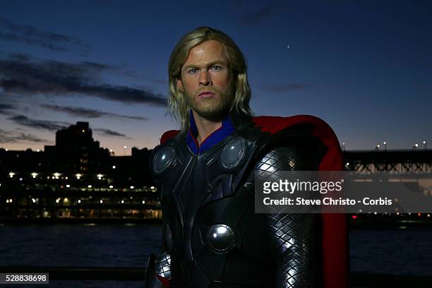 Ahead of the launch of the latest The Avengers movie, from global phenomenon Marvel, the wax figure of demi god Thor modelled by Australian Chris...