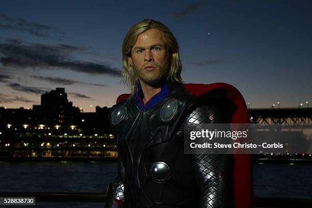 Ahead of the launch of the latest The Avengers movie, from global phenomenon Marvel, the wax figure of demi god Thor modelled by Australian Chris...