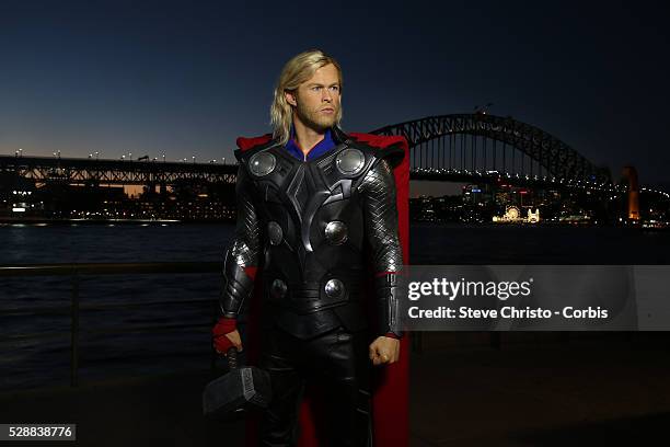 Ahead of the launch of the latest The Avengers movie, from global phenomenon Marvel, the wax figure of demi god Thor modelled by Australian Chris...