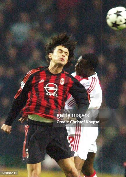 Champions League 02/03 Viertelfinale, Amsterdam; Ajax Amsterdam - AC Mailand; Gennaro GATTUSO/Mailand, Abubakari YAKUBU/Ajax