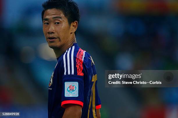 Japan's Shinji Kagawa during the match against Palestine at Newcastle Stadium. Sydney Australia. Monday, 12th January 2015 .