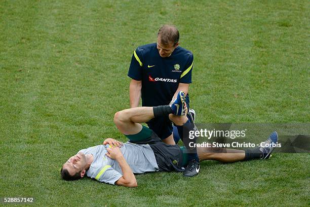 Qantas Socceroo's Training Session at Leichhardt Oval, Sydney, Australia. – before the team leaves to go and play in the East Asian Football...