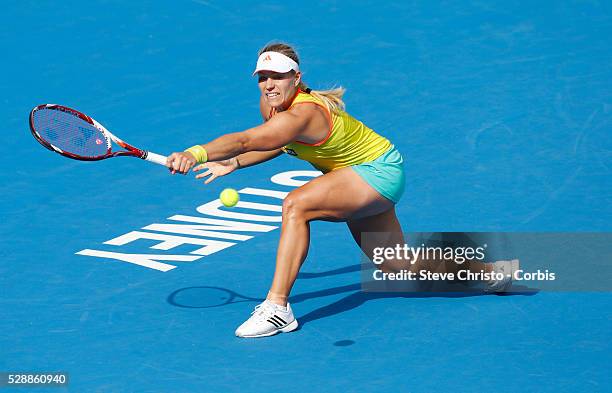 Tennis……Apia International Tennis, Sydney Olympic Park Tennis Centre. Women's singles semi finals match. Slovakia's Dominika Cibulkova v Germany's...