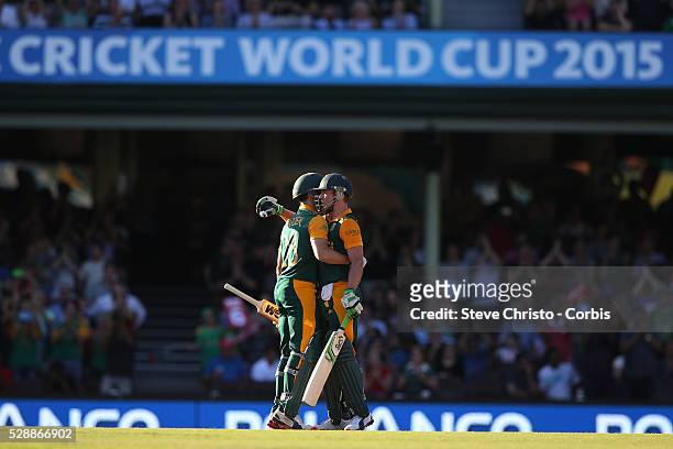 Outh Africa's captain AB De Villiers hits 162 runs off 62 balls against the West Indies as South Africa make 408 at the Sydney Cricket Ground....