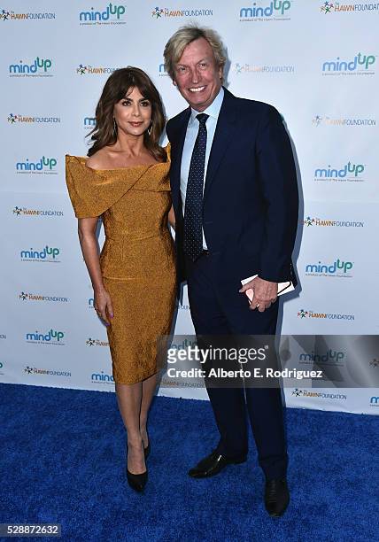 Host Paula Abdul and producer Nigel Lythgoe attend Goldie Hawn's Annual Goldie's Love In For Kids on May 06, 2016 in Beverly Hills, California.