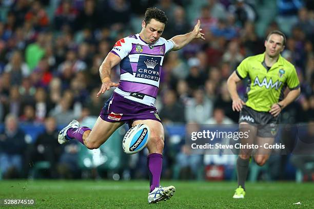 Cooper Cronk of the Storm in action during the Qualifying Final match between Sydney Roosters and Melbourne Storm at Allianz Stadium on Friday,...