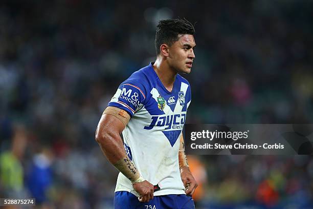 Tim Lafai of the Bulldogs in action during the Semi Final 1 match between the Sydney Roosters and the Canterbury Bankstown Bulldogs at Allianz...