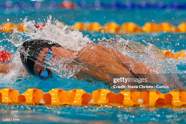 Cameron McEvoy swims in heat 2 of the Mens 200m freestyle at the Hancock Prospecting Australian Short Course Championships in The Sydney Olympic Park...