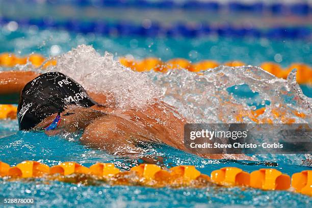 Cameron McEvoy swims in heat 2 of the Mens 200m freestyle at the Hancock Prospecting Australian Short Course Championships in The Sydney Olympic Park...