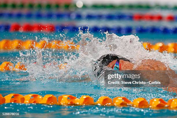 Cameron McEvoy swims in heat 2 of the Mens 200m freestyle at the Hancock Prospecting Australian Short Course Championships in The Sydney Olympic Park...