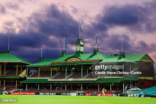 Sunsets at the Sydney Cricket Ground in Sydney, Australia, Sunday, December. 6th, 2015.