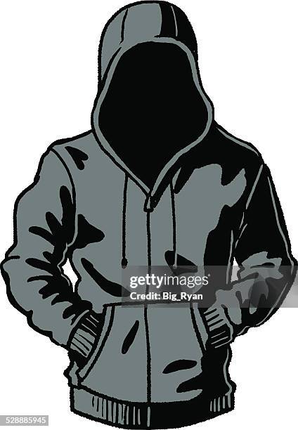 stockillustraties, clipart, cartoons en iconen met hoodie - hooligan