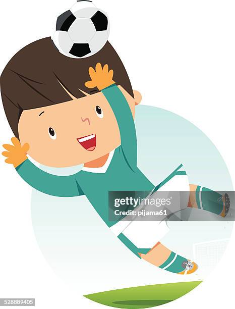 torwart kid - kids' soccer stock-grafiken, -clipart, -cartoons und -symbole