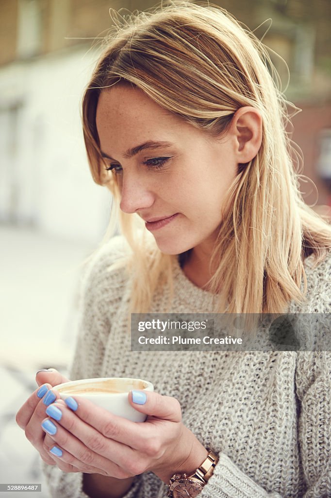 Woman with coffee