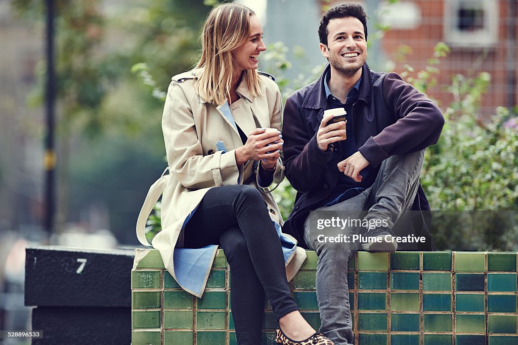 Couple with coffee