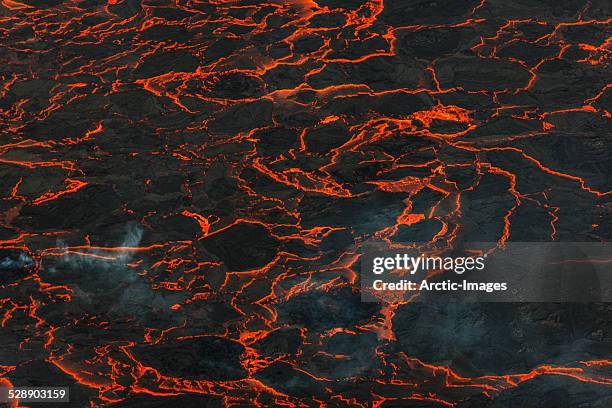eruption, holuhraun, bardarbunga volcano, iceland - lava foto e immagini stock