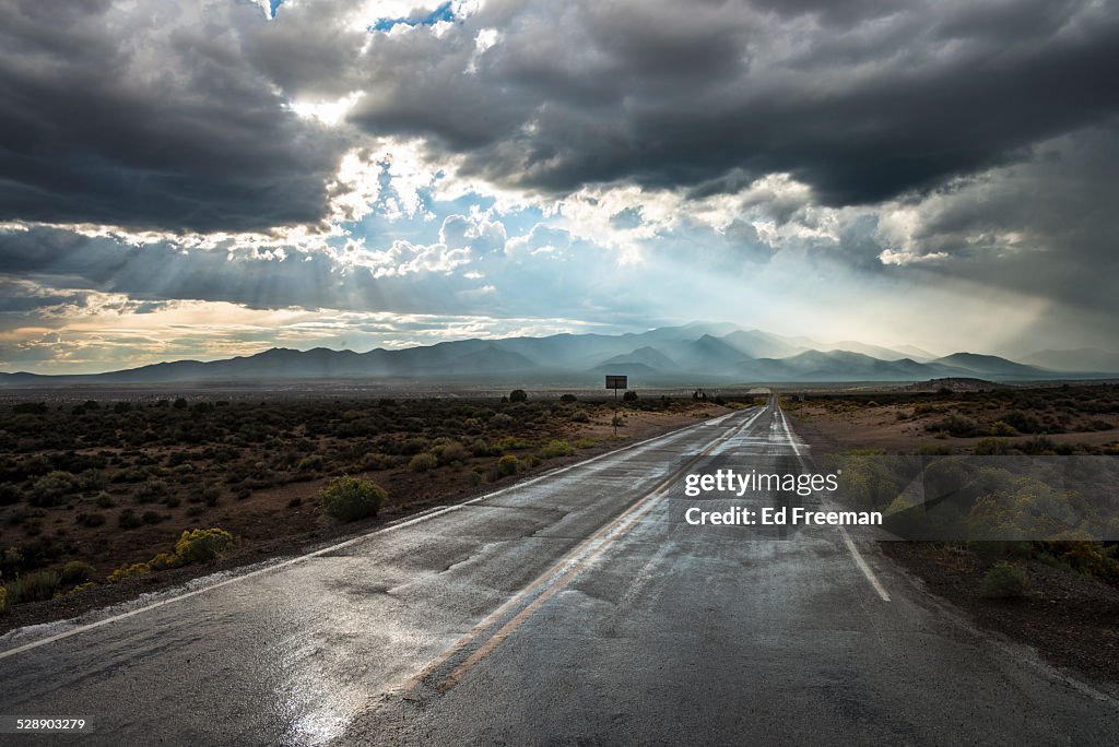 Country Road in Rainstorm