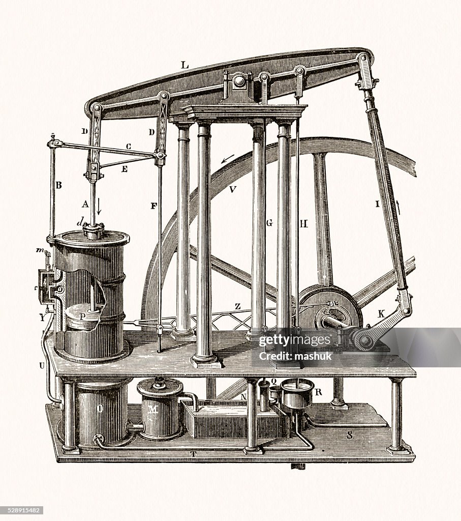 Steam Machine Drawing Part Steam Engine Schematic Drawing High-Res Vector Graphic - Getty Images