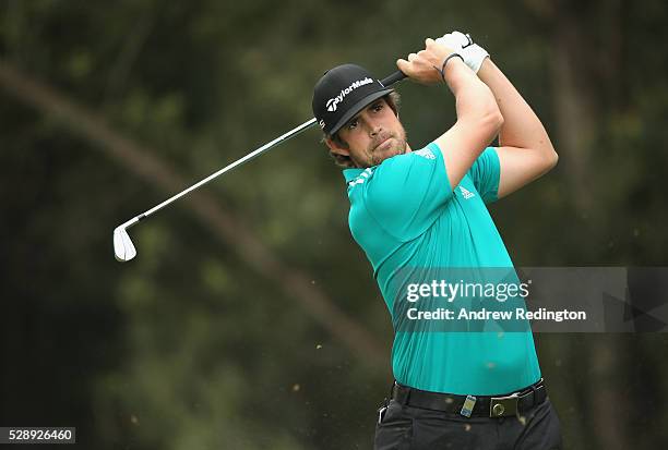 Nacho Elvira of Spain hits his tee-shot on the second hole during the third round of the Trophee Hassan II at Royal Golf Dar Es Salam on May 7, 2016...