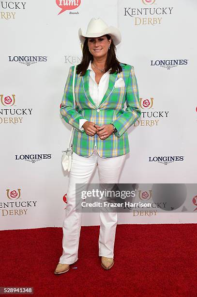 Musician Terri Clark attends the 142nd Kentucky Derby at Churchill Downs on May 07, 2016 in Louisville, Kentucky.