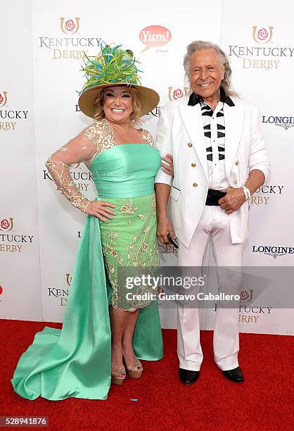 Musician Tanya Tucker and executive Peter Nygard attend the 142nd Kentucky Derby at Churchill Downs on May 07, 2016 in Louisville, Kentucky.