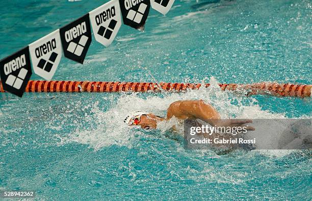 Federico Grabich competes in Men's 100 meters freestyle during Campeonato Nacional de Natacion Mayores 2016 at Cenard on May 07, 2016 in Buenos...