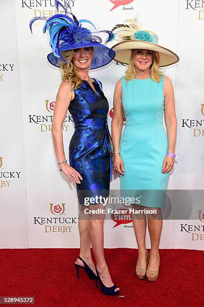 Angie Nenni of Delta Dental and Tonya York Dees of Unbridled Eve Gala attend the 142nd Kentucky Derby at Churchill Downs on May 07, 2016 in...