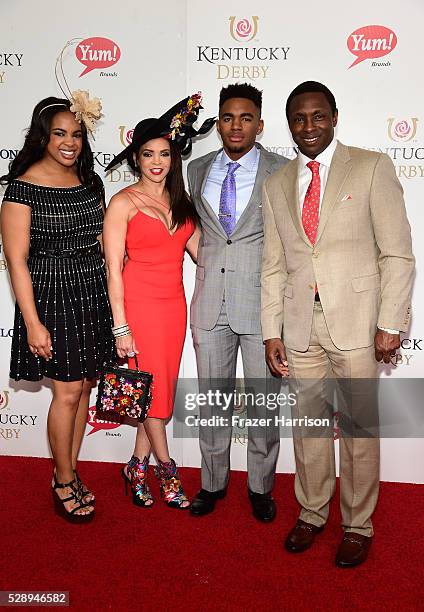 Basketball coach Avery Johnson and guests attend the 142nd Kentucky Derby at Churchill Downs on May 07, 2016 in Louisville, Kentucky.