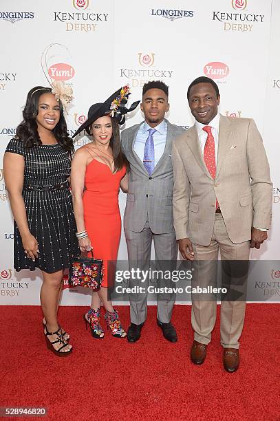 Basketball coach Avery Johnson and guests attend the 142nd Kentucky Derby at Churchill Downs on May 07, 2016 in Louisville, Kentucky.