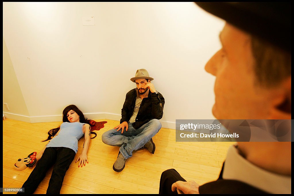 Perego Artist Artist Marco Perego with his art installation