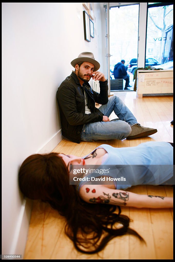 Perego Artist Artist Marco Perego with his art installation