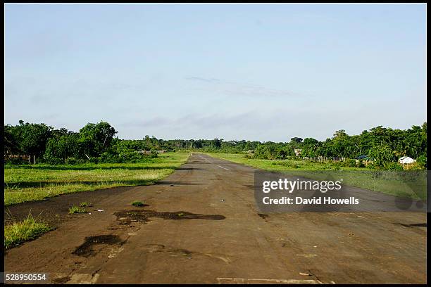 The airstrip at Port Kaituma, Guyana, where Congressman Leo Ryan and other victims of the Jonestown massacre were shot 30 years ago.