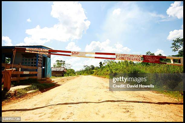 The entrance to Jonestown, Guyana, the site of the Jim Jones mass suicide where over 900 people died..The Jonestown massacre happened 30 years ago...