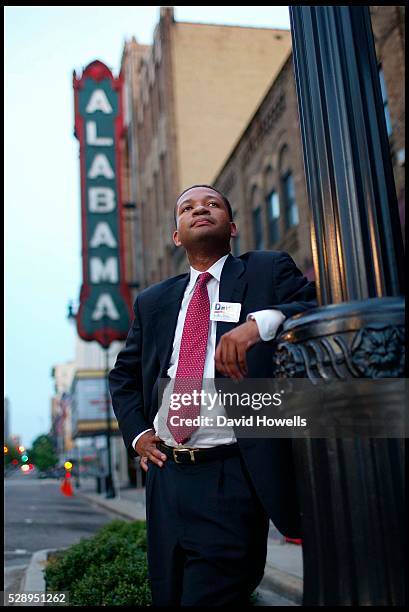 Artur Davis photographed in 2002 while campaigning for his congressional seat in Birmingham, Alabama.