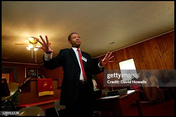 Artur Davis photographed in 2002 while campaigning for his congressional seat in Birmingham, Alabama.