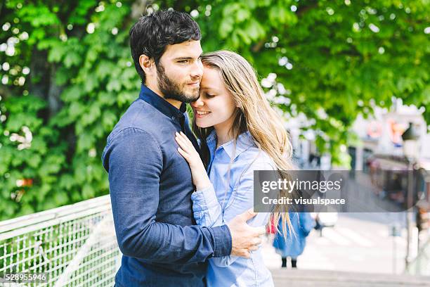 young couple in love admiring each other - smelling stock pictures, royalty-free photos & images