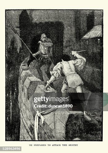 Assassin attacking a guard Assassin attacking a guard
