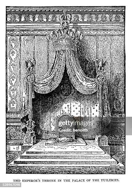 emperor's throne - throne stock illustrations