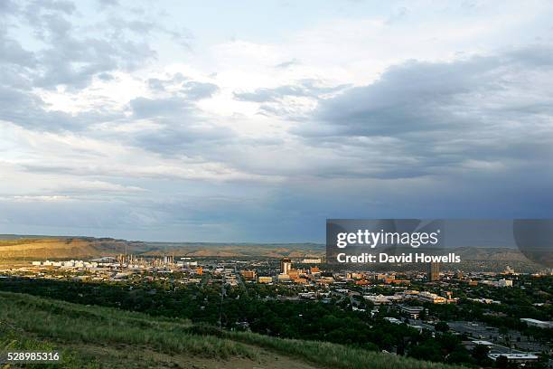 Billings, Montana, at sunset, seen from the airport.