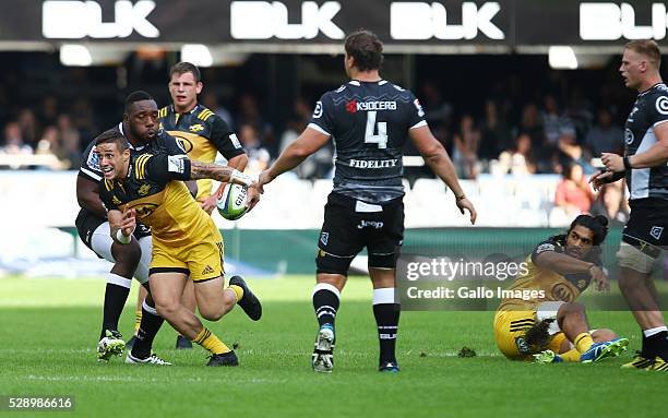 Perenara of the Hurricanes during the Super Rugby match between Cell C Sharks and Hurricanes at Growthpoint Kings Park on May 07, 2016 in Durban,...