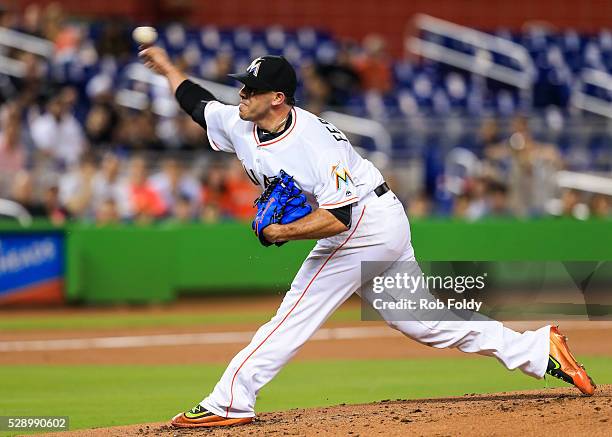 Jose Fernandez of the Miami Marlins in action during the game against the Arizona Diamondbacks at Marlins Park on May 4, 2016 in Miami, Florida....