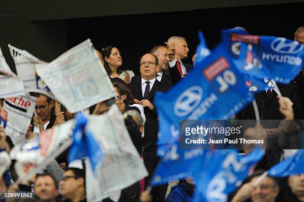Prince Albert de Monaco during the football french Ligue 1 match between Olympique Lyonnais and As Monaco at Stade des Lumi����res on May 7, 2016 in...
