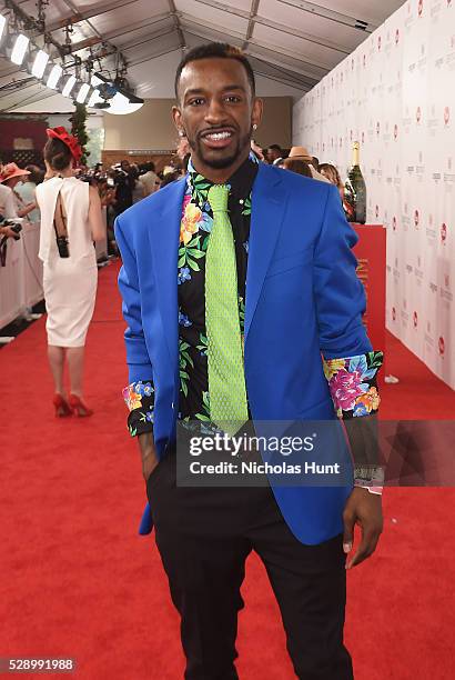 Player Russ Smith arrives at the 142nd Kentucky Derby at Churchill Downs on May 7, 2016 in Louisville, Kentucky.