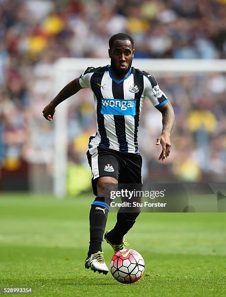 Newcastle player Vurnon Anita in action during the Barclays Premier League match between Aston Villa and Newcastle United at Villa Park on May 7,...