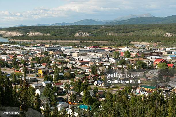 whitehorse from above - whitehorse imagens e fotografias de stock