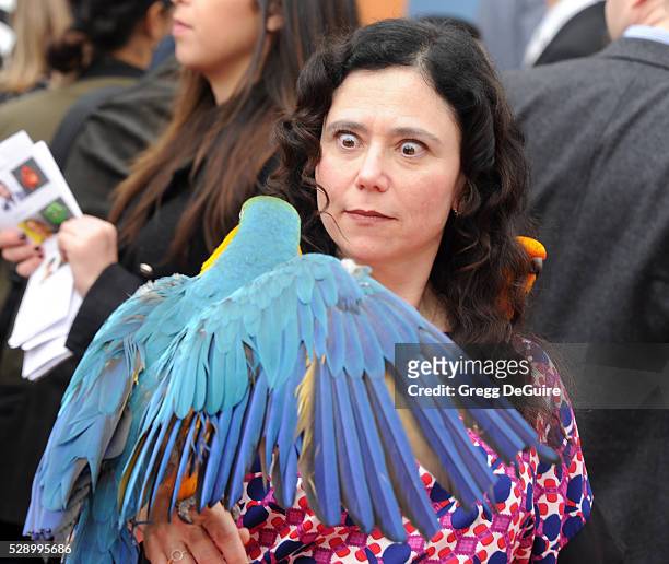 Actress Alex Borstein arrives at the premiere of Sony Pictures' "The Angry Birds Movie" at Regency Village Theatre on May 7, 2016 in Westwood,...