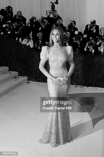 Beyonce attends the 2016 Costume Institute Gala at the Metropolitan Museum of Art on May 02, 2016 in New York, New York.